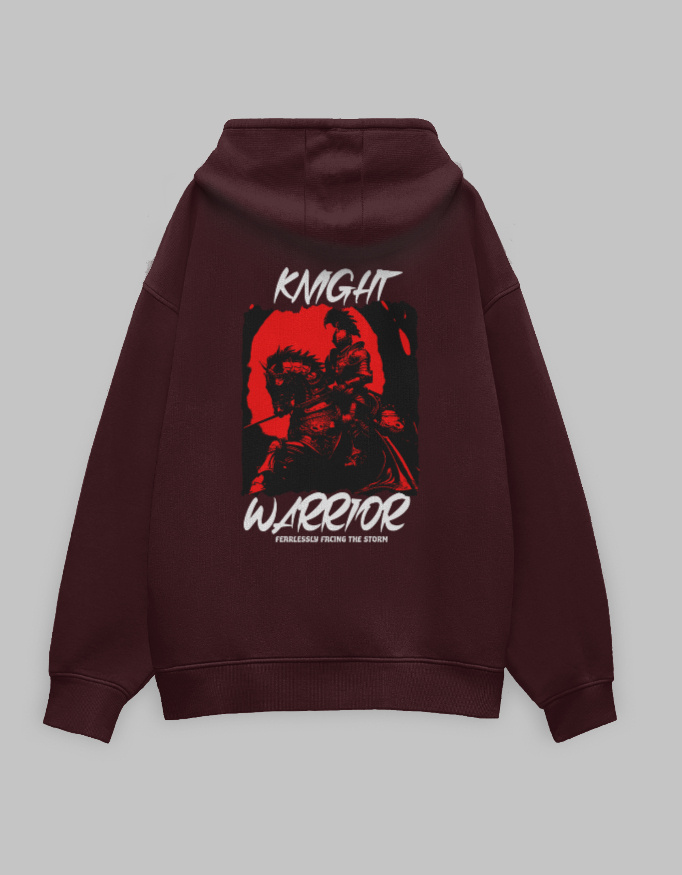 Knight Warrior Unisex Oversized Printed Hoodie - Image 3