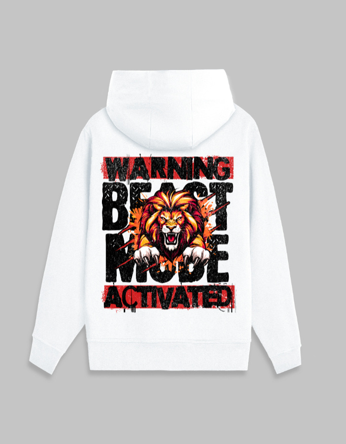Beast Mode Unisex Zip Printed Hoodie