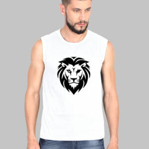 Lion Men's Sleeveless Printed T-Shirt