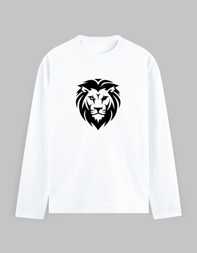 Lion Men's Full Sleeve Printed T-Shirt
