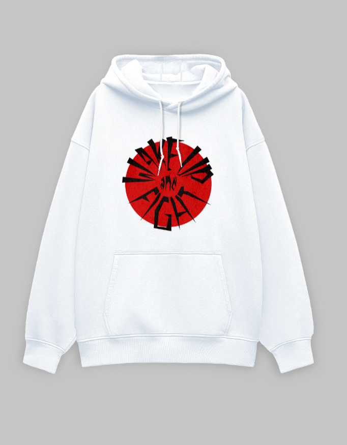 Wake Up Fight Unisex Oversized Printed Hoodie