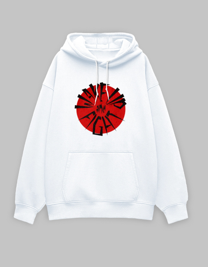 Wake Up Fight Unisex Oversized Printed Hoodie