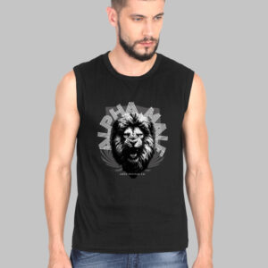 Alpha Male Men's Sleeveless Printed T-Shirt