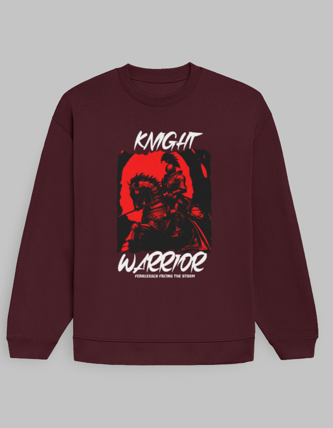 Knight Warrior Unisex Oversized Printed Sweatshirt - Image 3