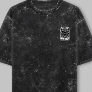 Night Thinker Unisex Acid Washed Oversized Printed T-Shirt