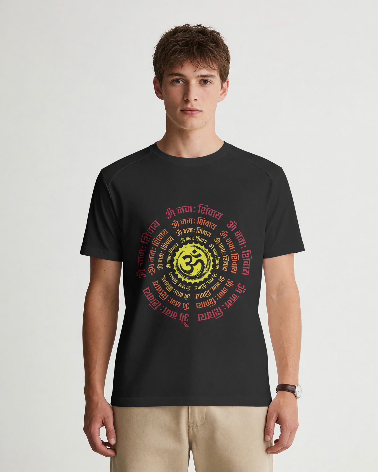 Om Namah Shivay, Unisex Classic Crew T-Shirt (Regular Fit) - Image 1
